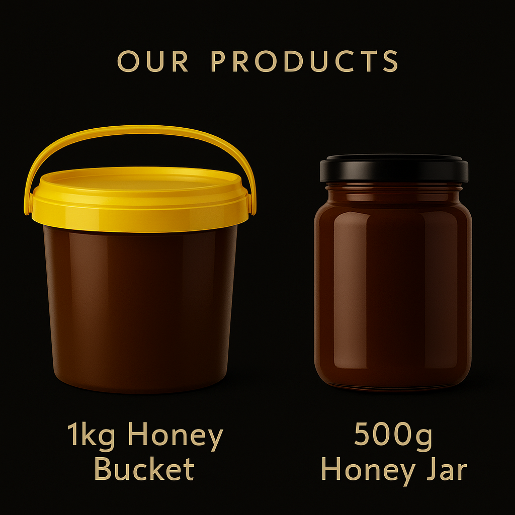 Honey Jar and Bucket Display